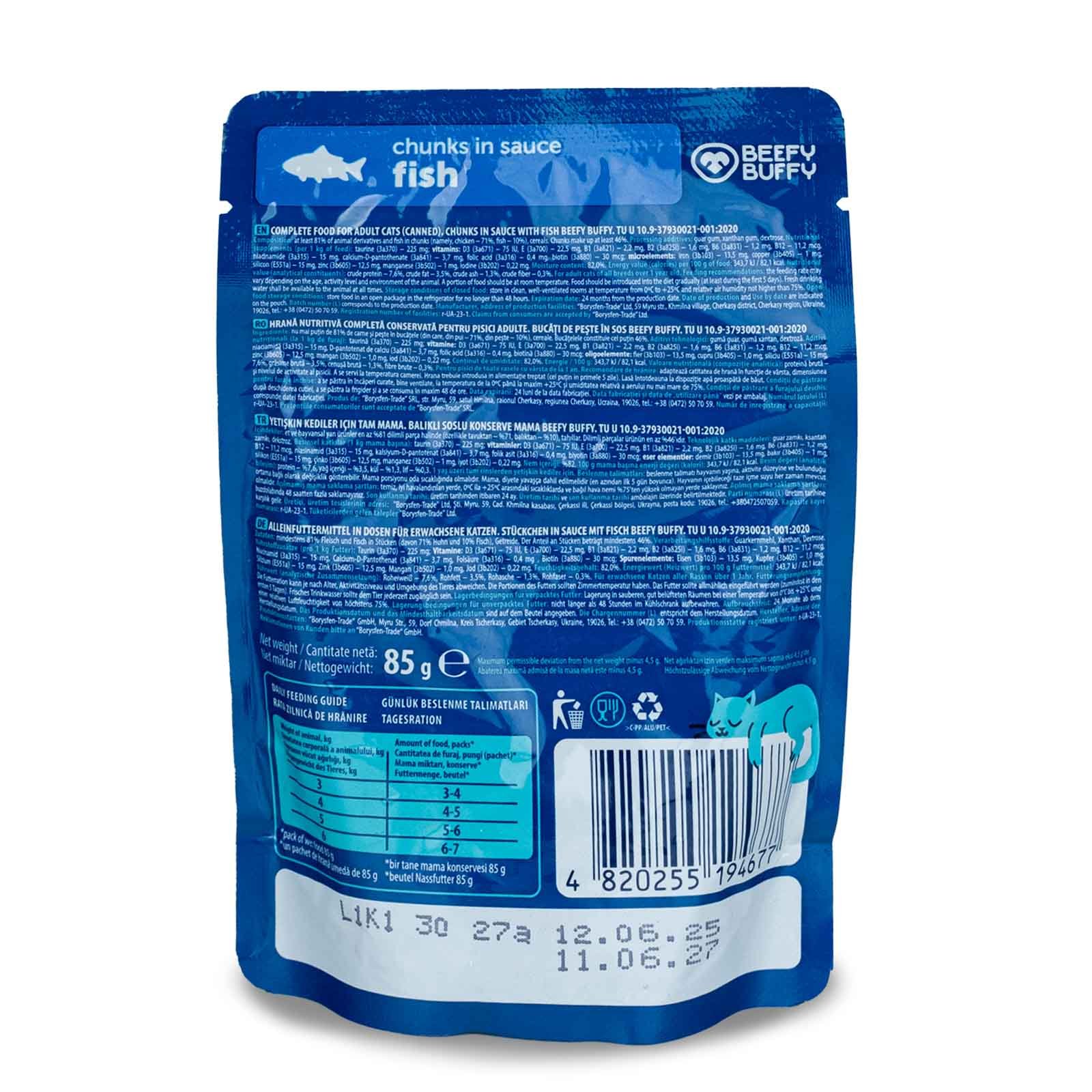 Beefy Buffy Pouch Soslu Balıklı Kedi Yaş Mama - Alternatif Görsel