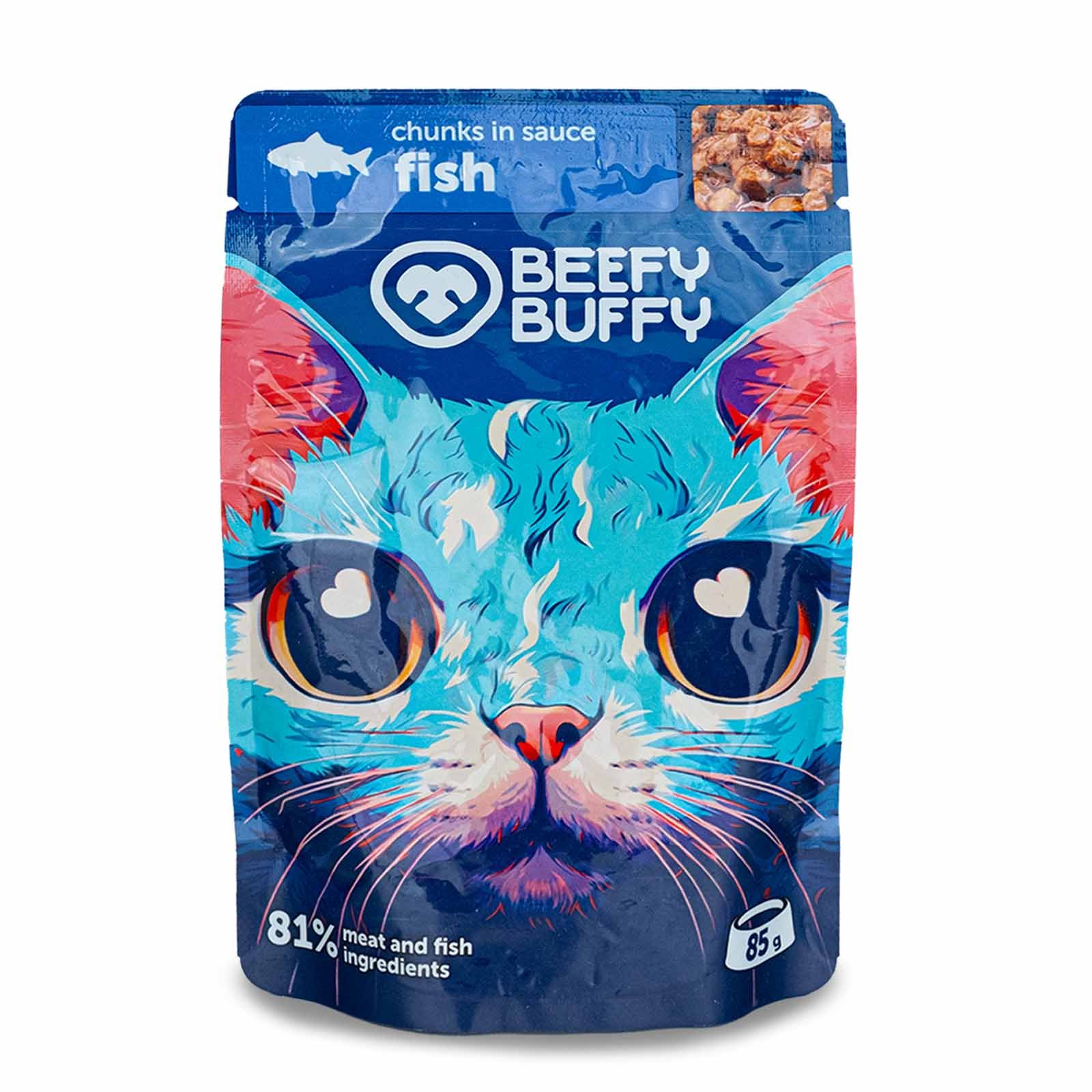 Beefy Buffy Pouch Soslu Balıklı Kedi Yaş Mama