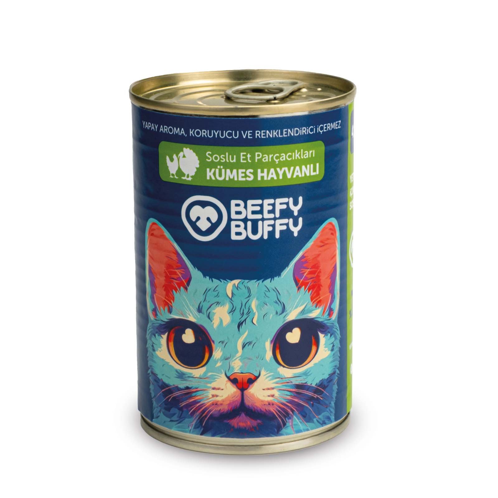 Beffy Buffy Kümes Hayvanlı Kedi Konserve Mama
