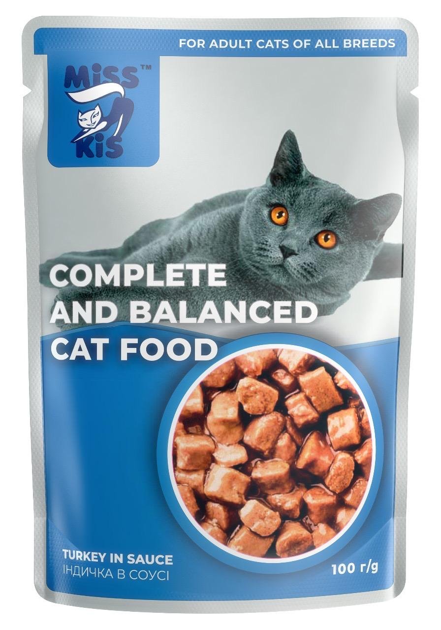 Miss Kis Pouch Soslu Hindi Etli Kedi Yaş Mama