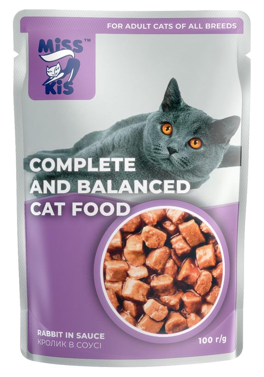 Miss Kis Pouch Soslu Tavşan Etli Kedi Yaş Mama