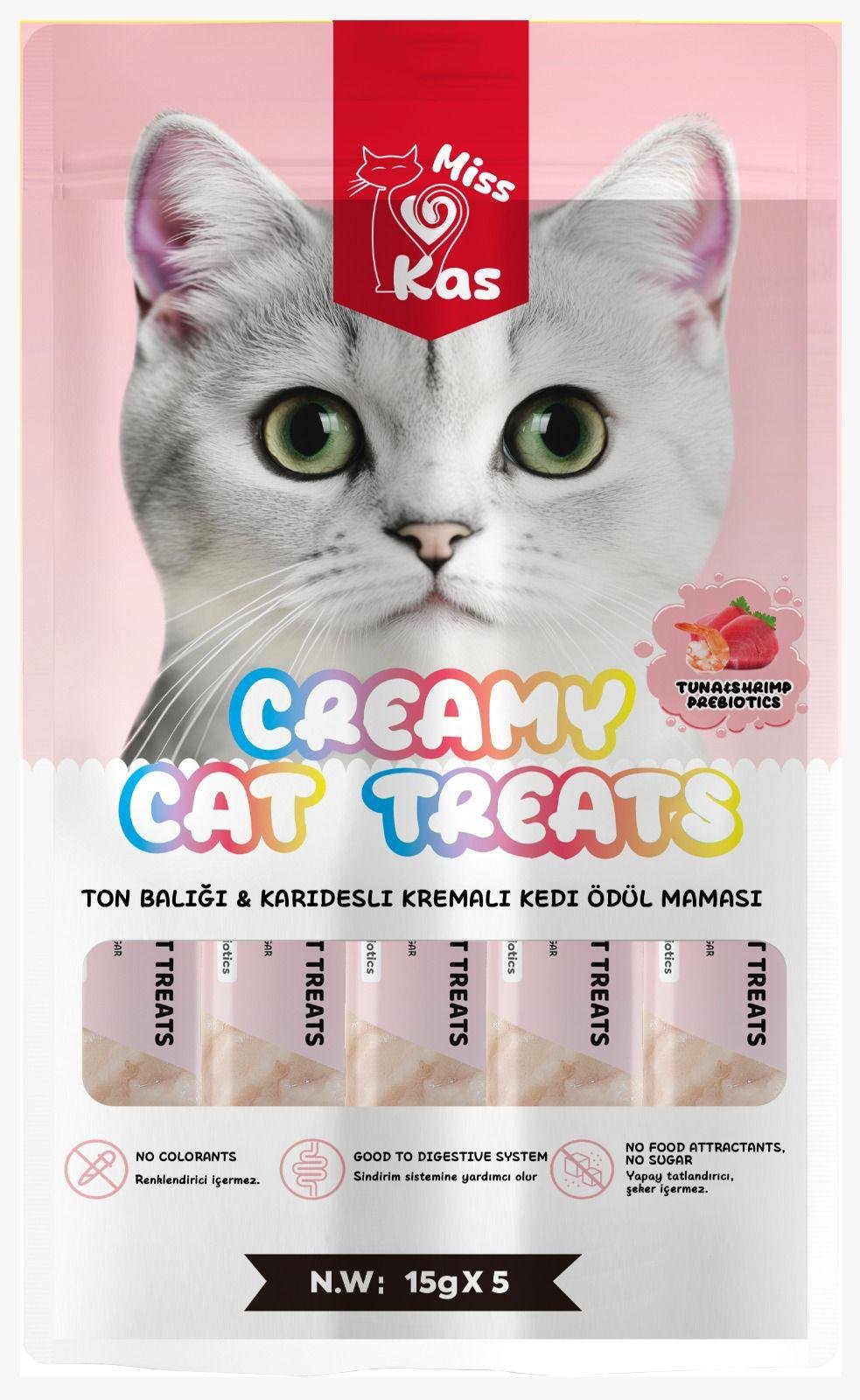 Miss Kas Ton Balığı ve Karidesli Kremalı Kedi Ödül Maması